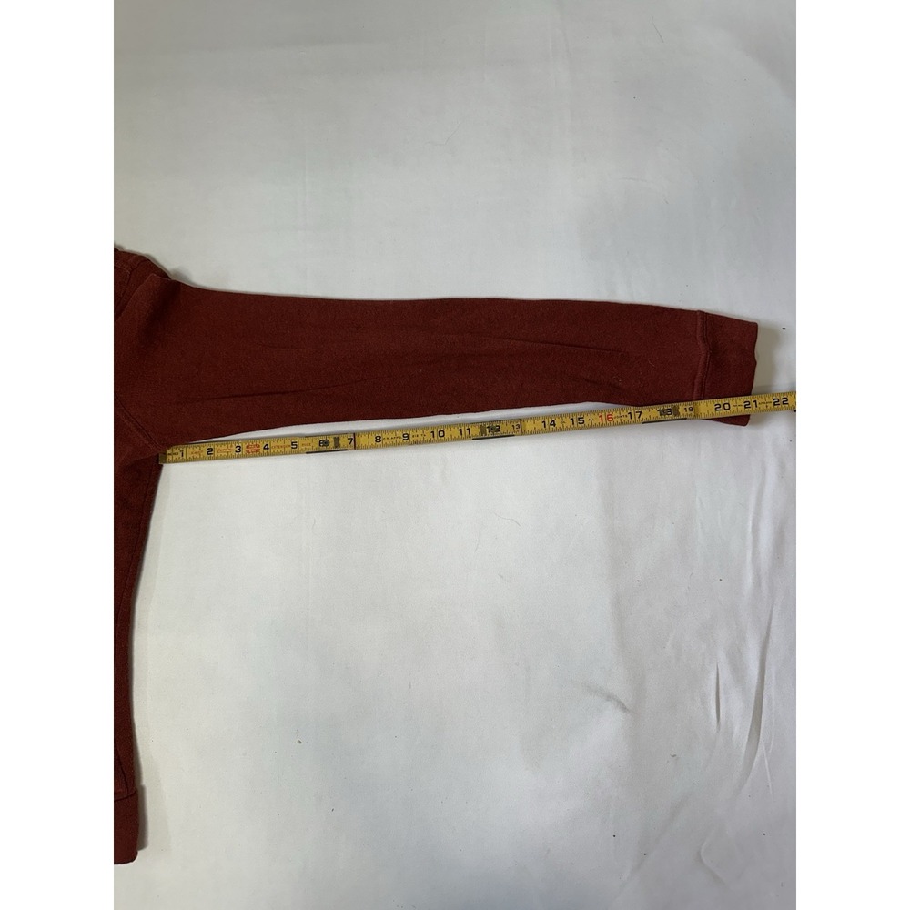 Ruff Hewn Small Burgundy Cardigan Sweater Pockets Offset Snaps Zipper Front - Picture 10 of 10